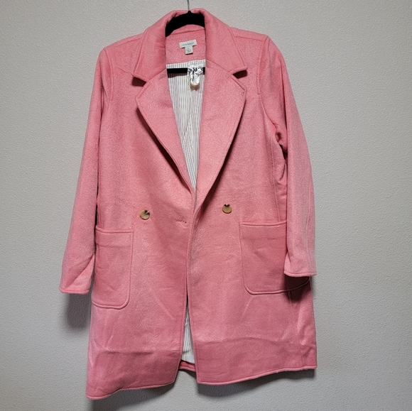 Sundance NWT Emilia Topper Wool Blend Breasted Long Blazer Jacket - Picture 3 of 9